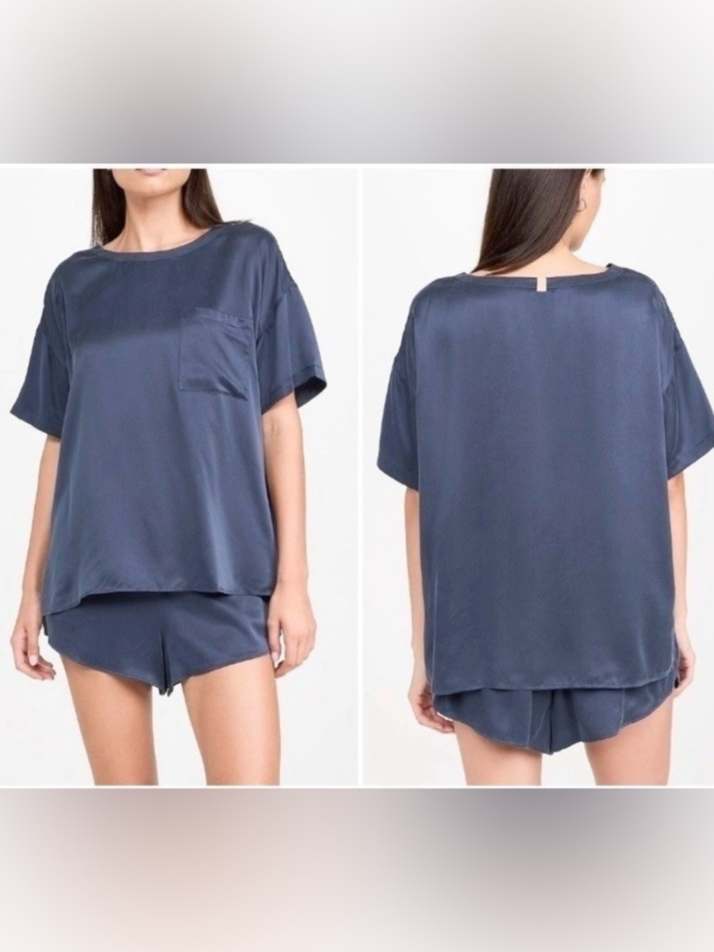 Lunya Washable Silk Tee Short Set - worn once - XS/S